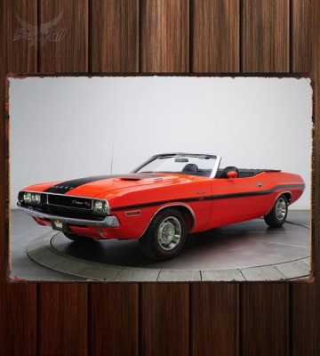 Металлическая табличка Dodge Challenger R T 383 Magnum Convertible